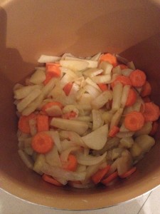 Guiso de sepia con verduras