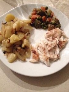 Dorada con verduras