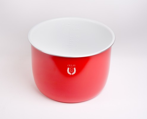 Cubeta Roja Cerámica para Olla GM