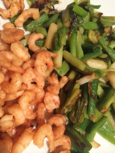gambas con verduras