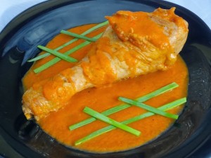 muslos de pavo en salsa de verduras olla GM