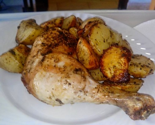 Pollo con patatas