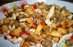 Revuelto con pechuga