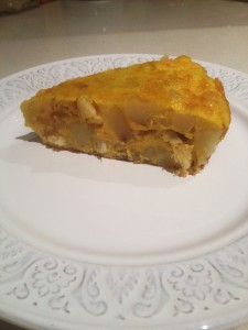 tortilla de patata y bacalao