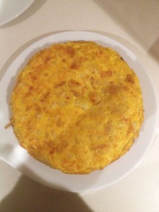 tortilla de patata y bacalao