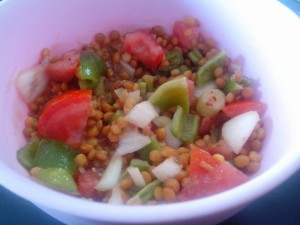 Ensalada de lentejas