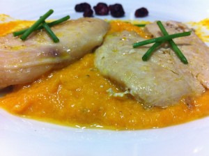 pollo con crema zanahorias olla gm