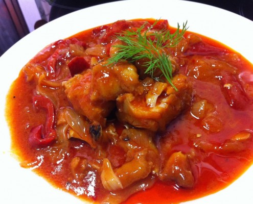 bacalao con tomate olla gm