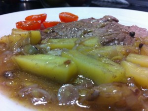 lomo en salsa olla gm
