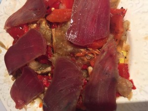pimiento y berenejas