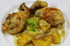 pollo al ajillo olla gm