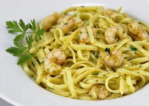 tallarines con gambas olla gm