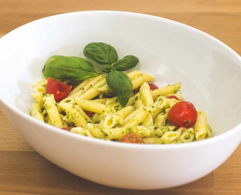 pasta al pesto en olla gm