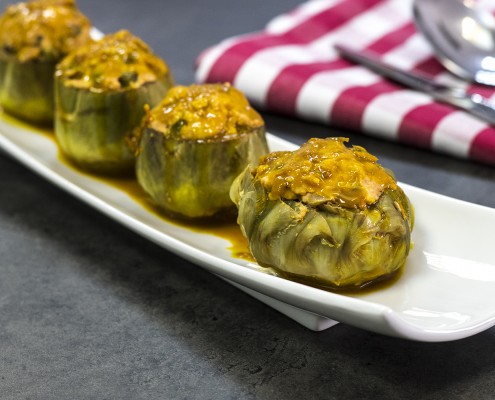 Alcachofas rellenas ollas gm