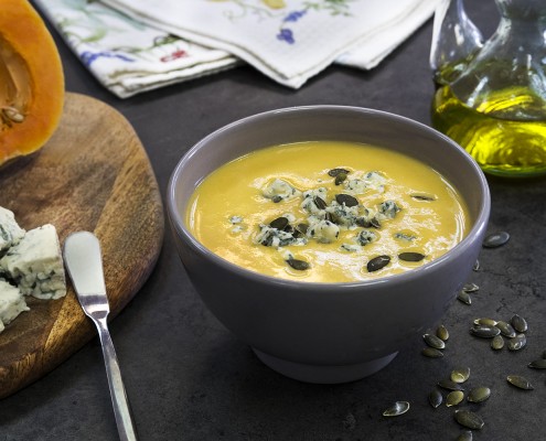 Crema de calabaza al roquefort Ollas GM