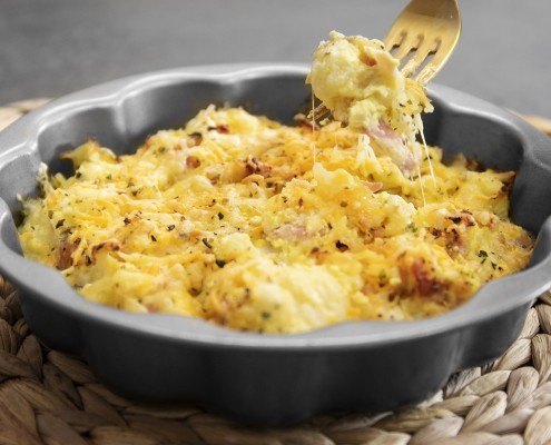 Coliflor a la carbonara gratinada Olla GM
