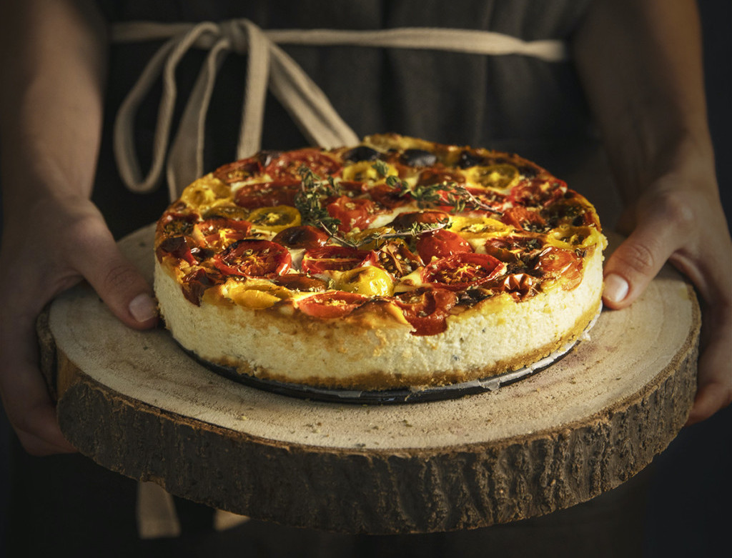 pastel de tomates cherrys